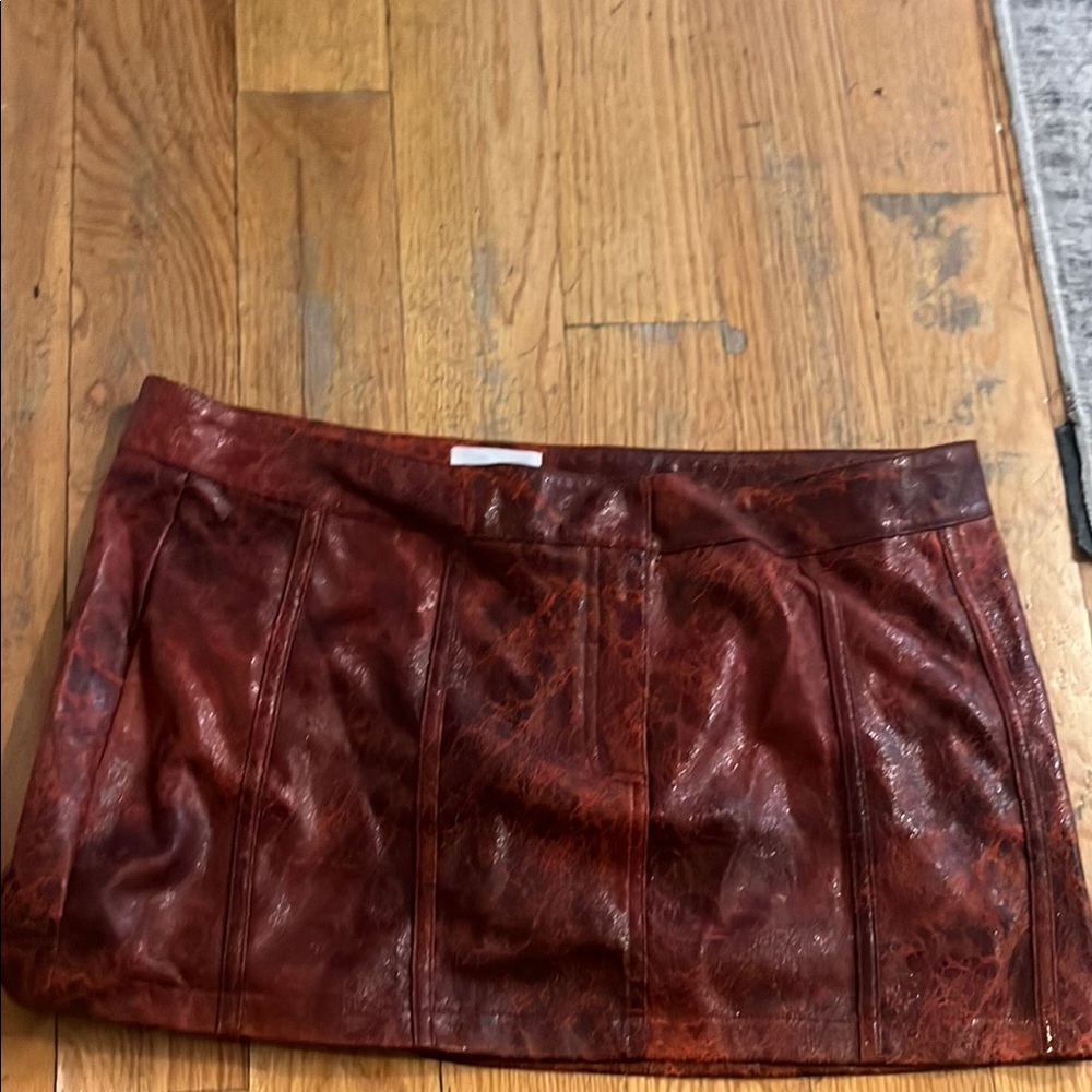 Red Leather Skirt